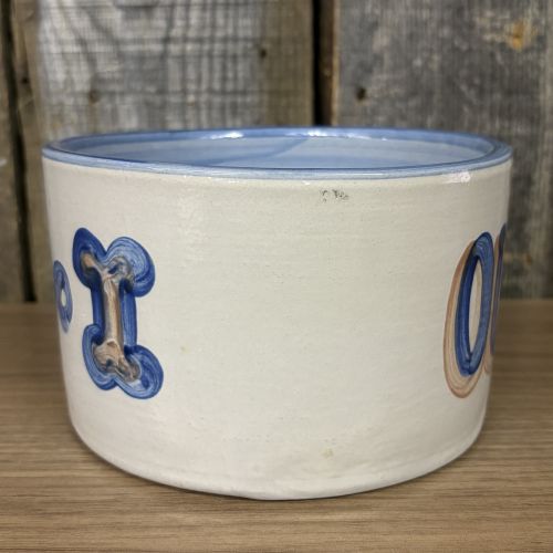 M.A. Hadley Pottery OUR DOG Pattern Large Ceramic Dog Bowl
