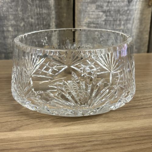 A Pair of Waterford Crystal Bowls in Glandore and Lismore Patterns