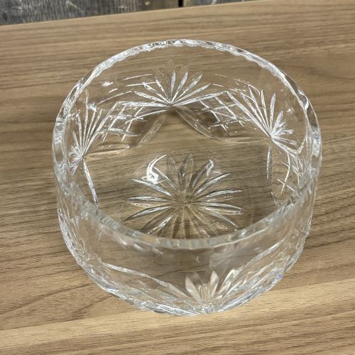 A Pair of Waterford Crystal Bowls in Glandore and Lismore Patterns