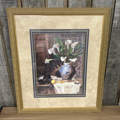 Barbara Shipman Still Life with Calla Lilies Framed Print