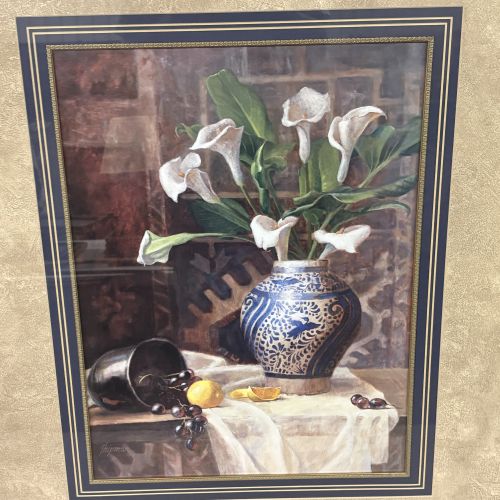 Barbara Shipman Still Life with Calla Lilies Framed Print