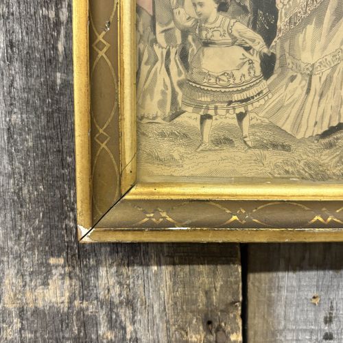 Framed Hand-Colored 19th Century Victorian Fashion Engraving