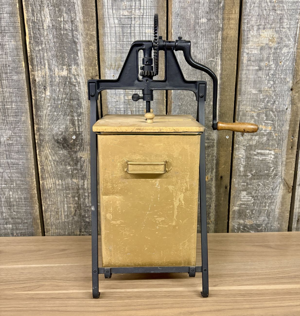 Elgin Antique Metal Butter Churn