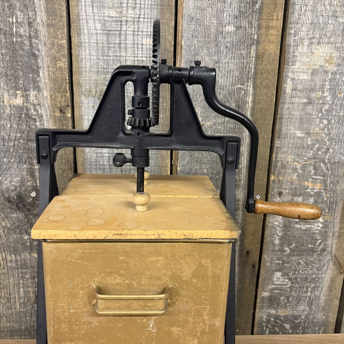 Elgin Antique Metal Butter Churn