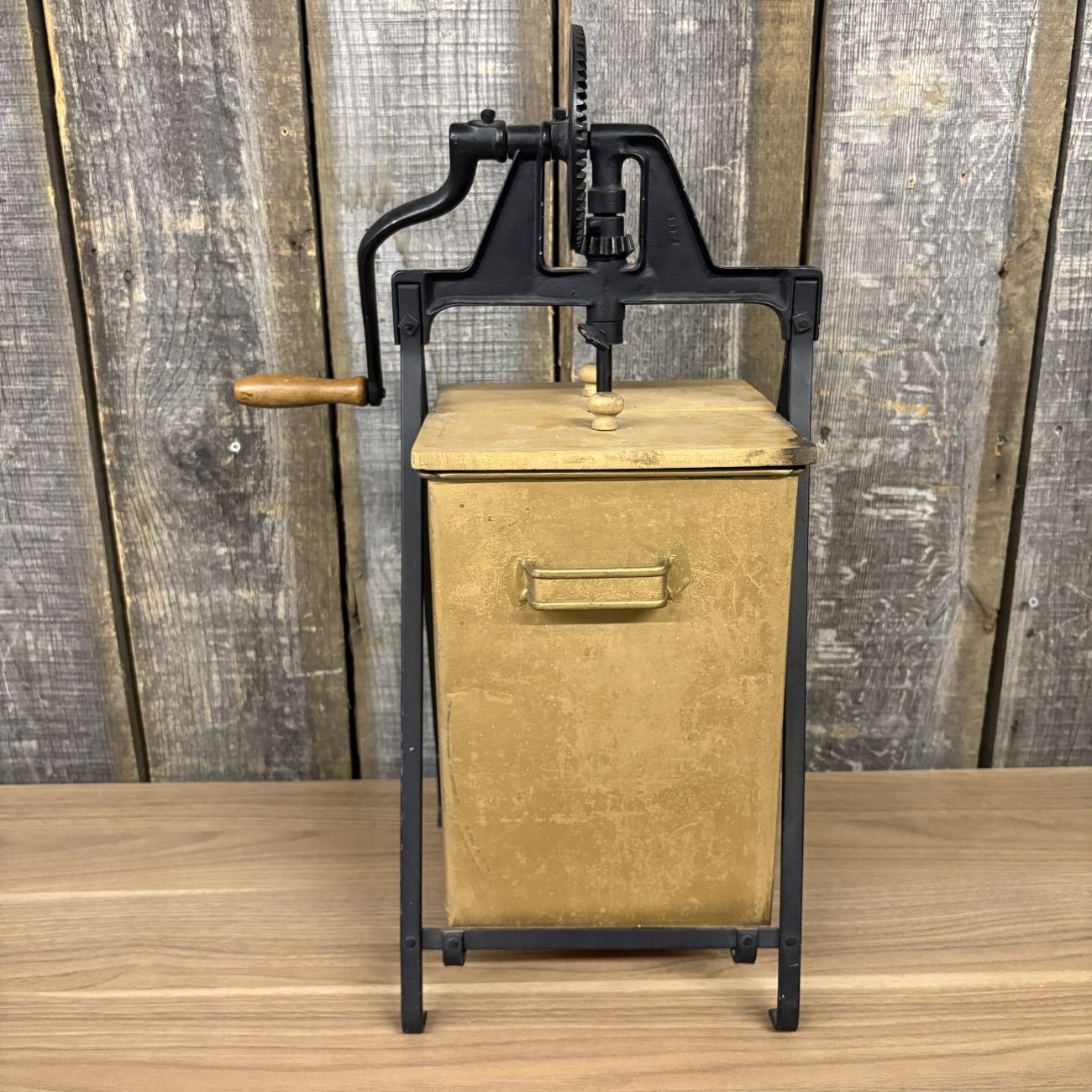 Elgin Antique Metal Butter Churn