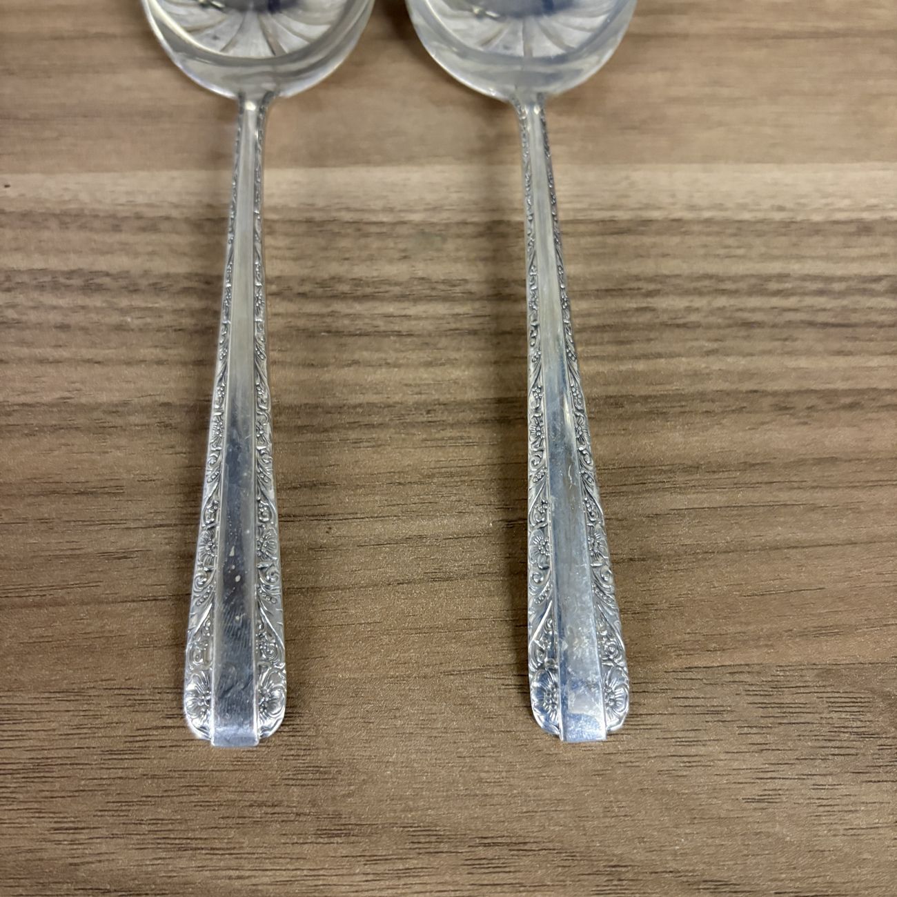 A Pair of Towle Sterling Silver Cream Soup Spoons in the Candlelight Pattern