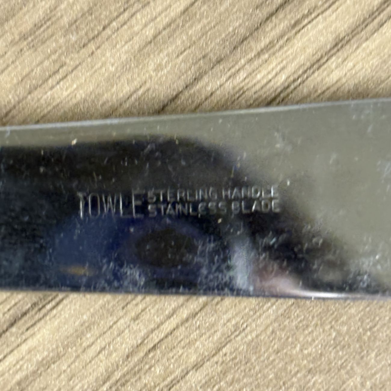 A Set of Six Towle Sterling Silver Handled Dinner Knives in the Rambler Rose Pattern