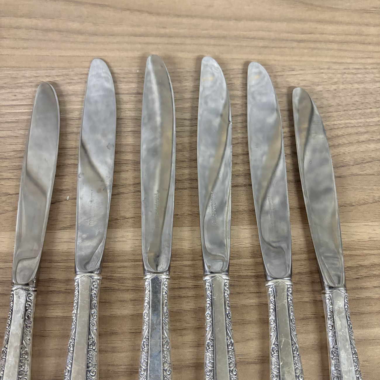 Set of Six Towle Old Master Sterling Silver Table Knives