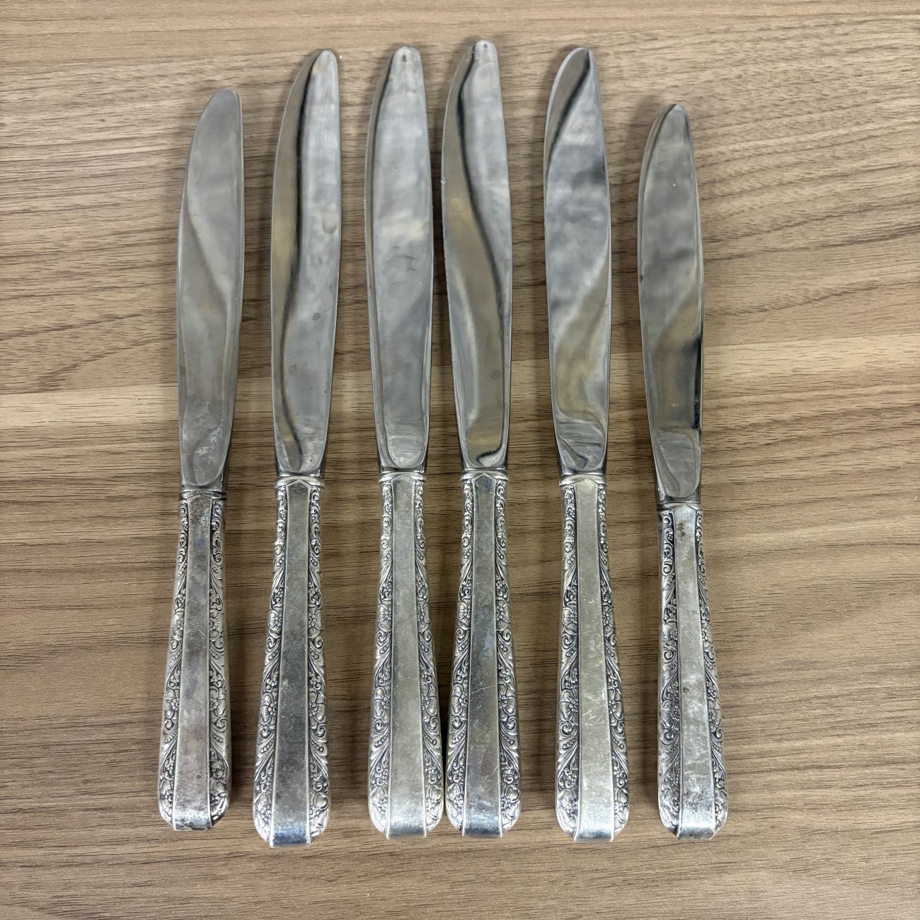 Set of Six Towle Old Master Sterling Silver Table Knives