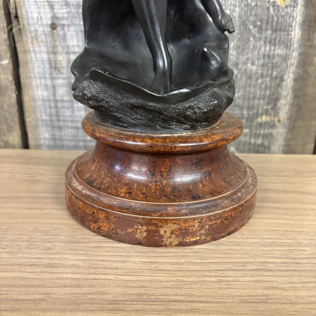 Fabrication Francaise Paris Neoclassical Spelter Sculpture of a Youth with Torch