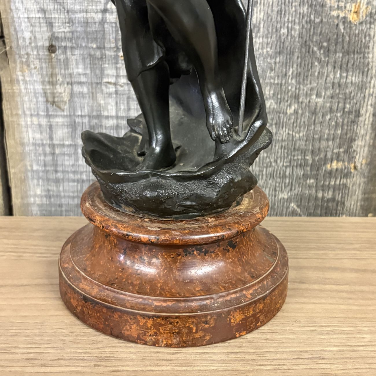 French Belle Epoque Spelter Allegorical Sculpture of a Sea Deity