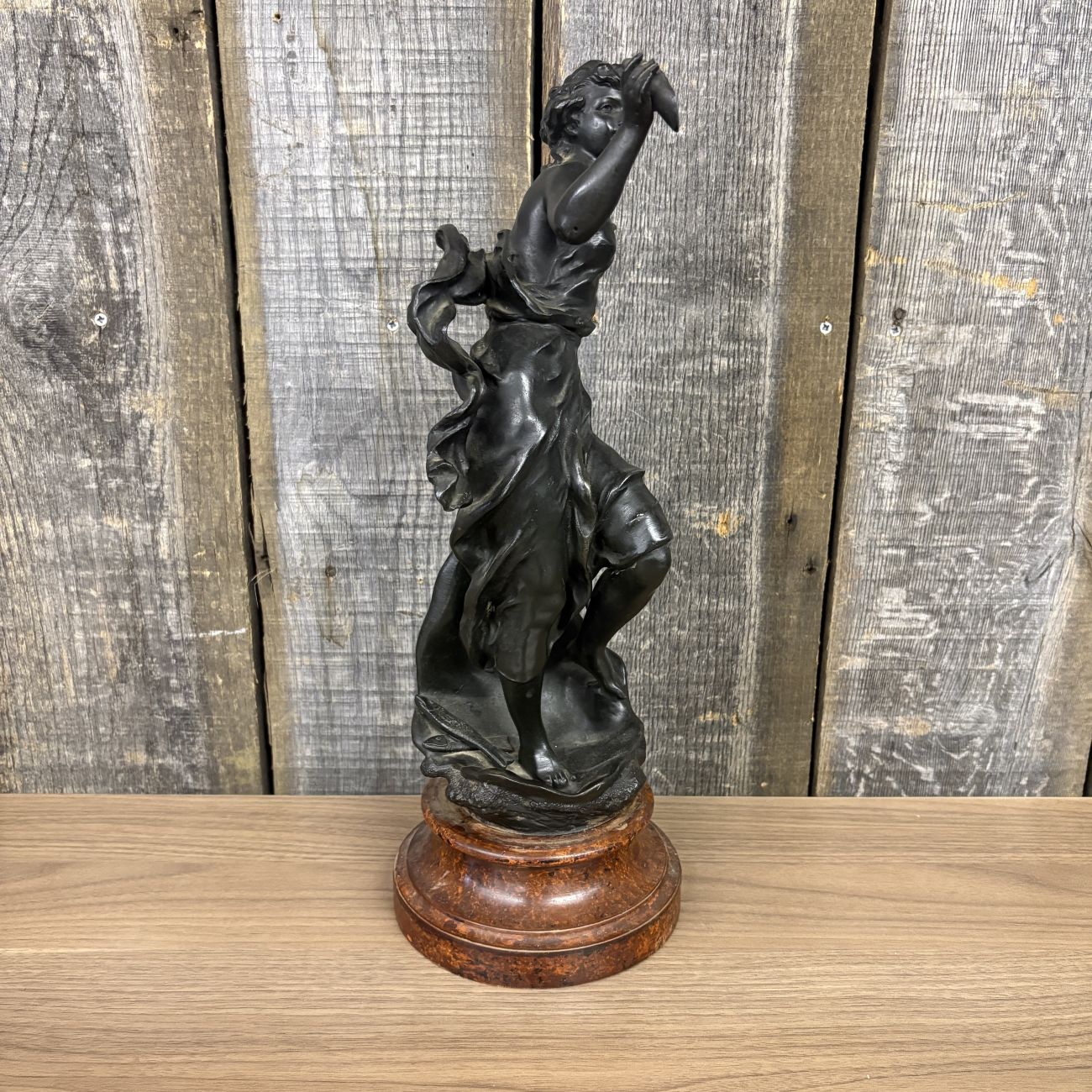 French Belle Epoque Spelter Allegorical Sculpture of a Sea Deity