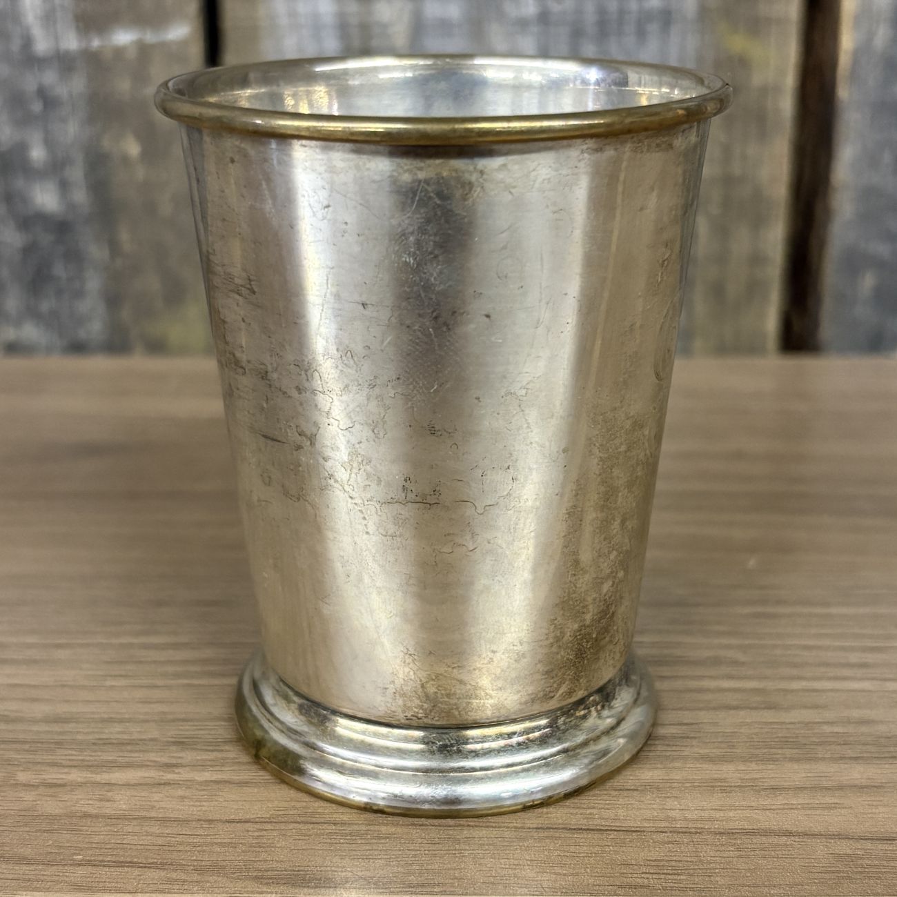 Silver-Plated Monogrammed Mint Julep Cup