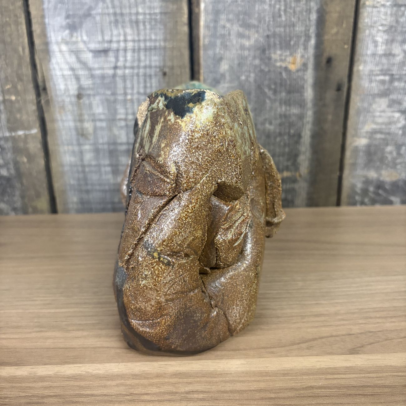 Chilli Abstract Slab Built Studio Pottery Face Vessel