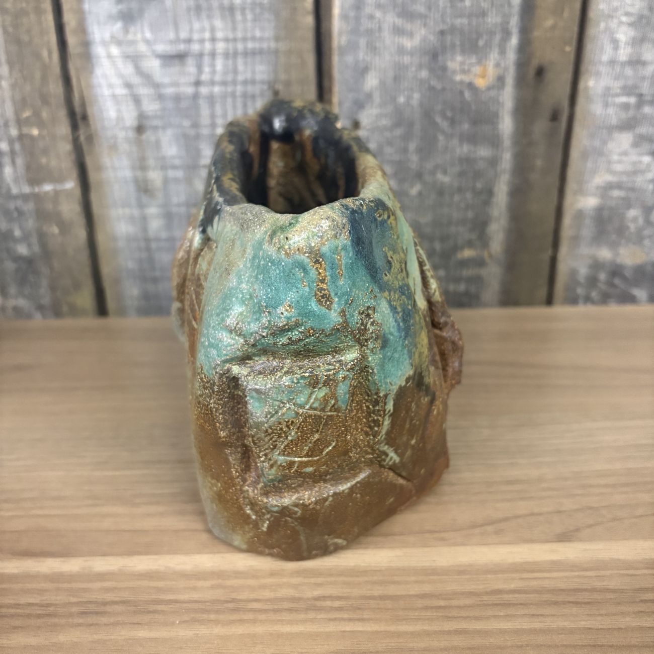 Chilli Abstract Slab Built Studio Pottery Face Vessel
