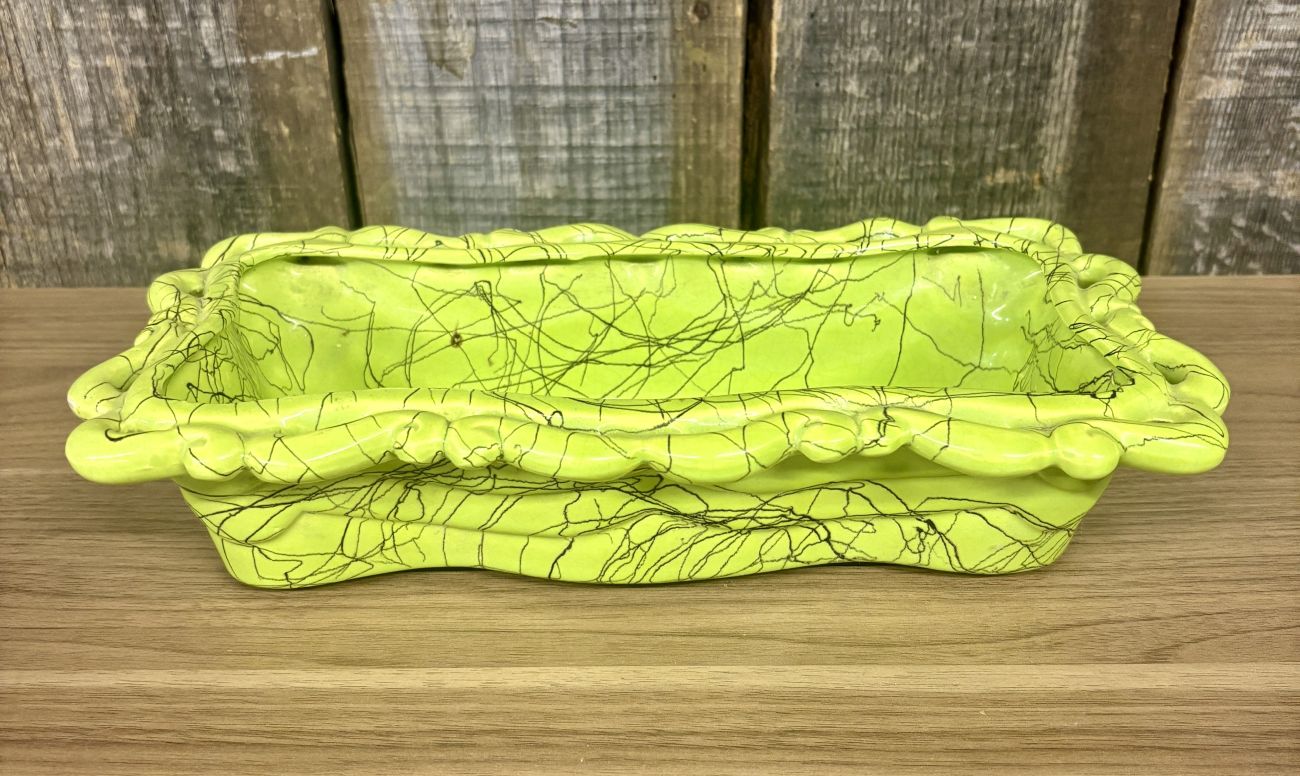 Hollywood Ceramic Mid-Century Modern Spaghetti Glaze Planter