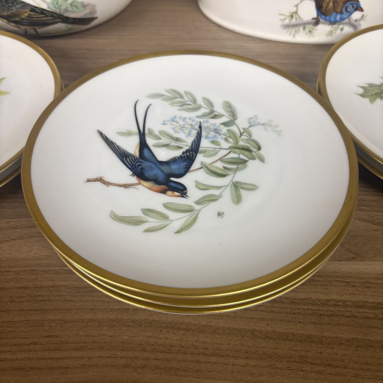 A Set of Lorenz Hutschenreuther Audubon Bird Pattern Porcelain Tableware