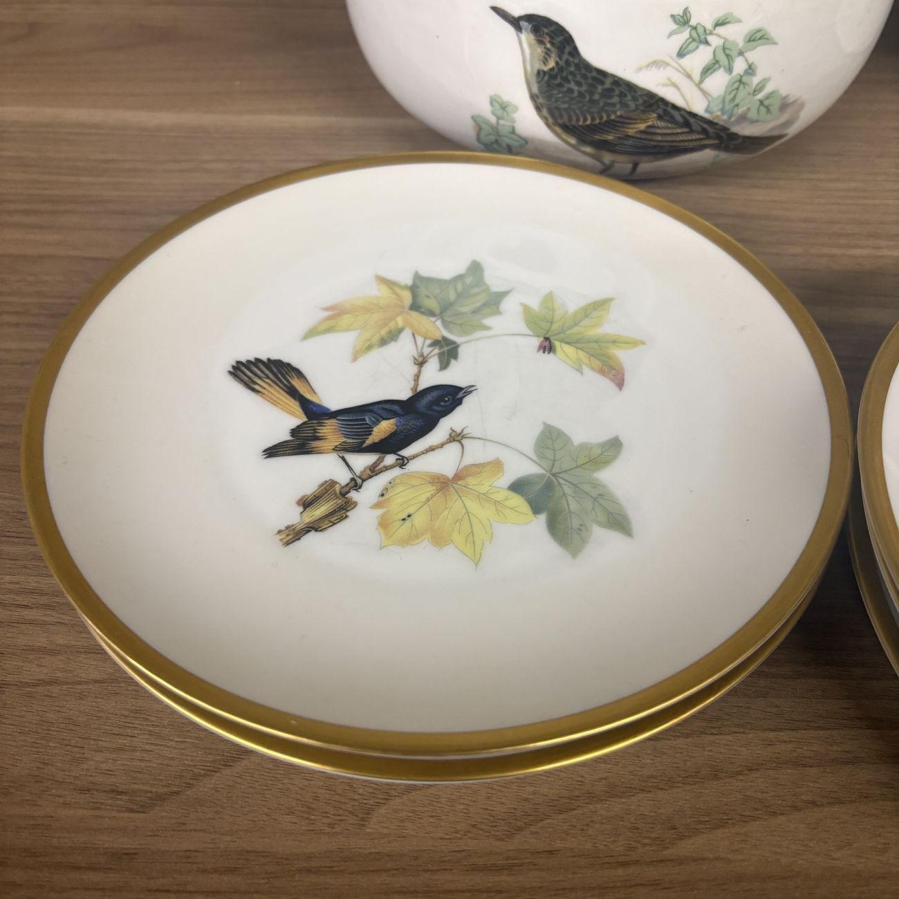 A Set of Lorenz Hutschenreuther Audubon Bird Pattern Porcelain Tableware
