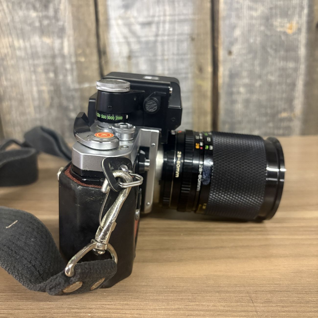 Nikon F2A Photomic 35mm SLR Camera with Soligor 28-80mm Lens and Accessories
