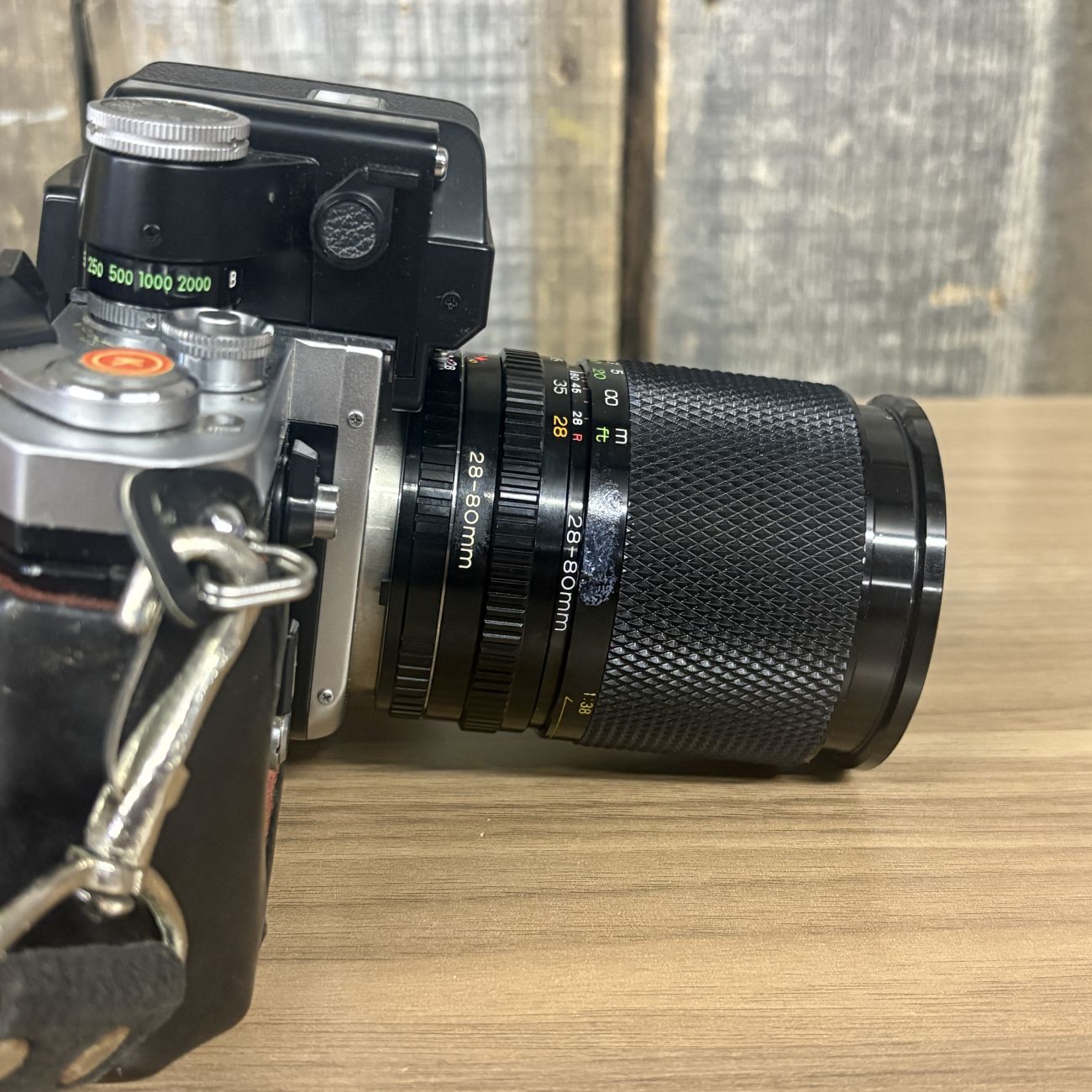 Nikon F2A Photomic 35mm SLR Camera with Soligor 28-80mm Lens and Accessories