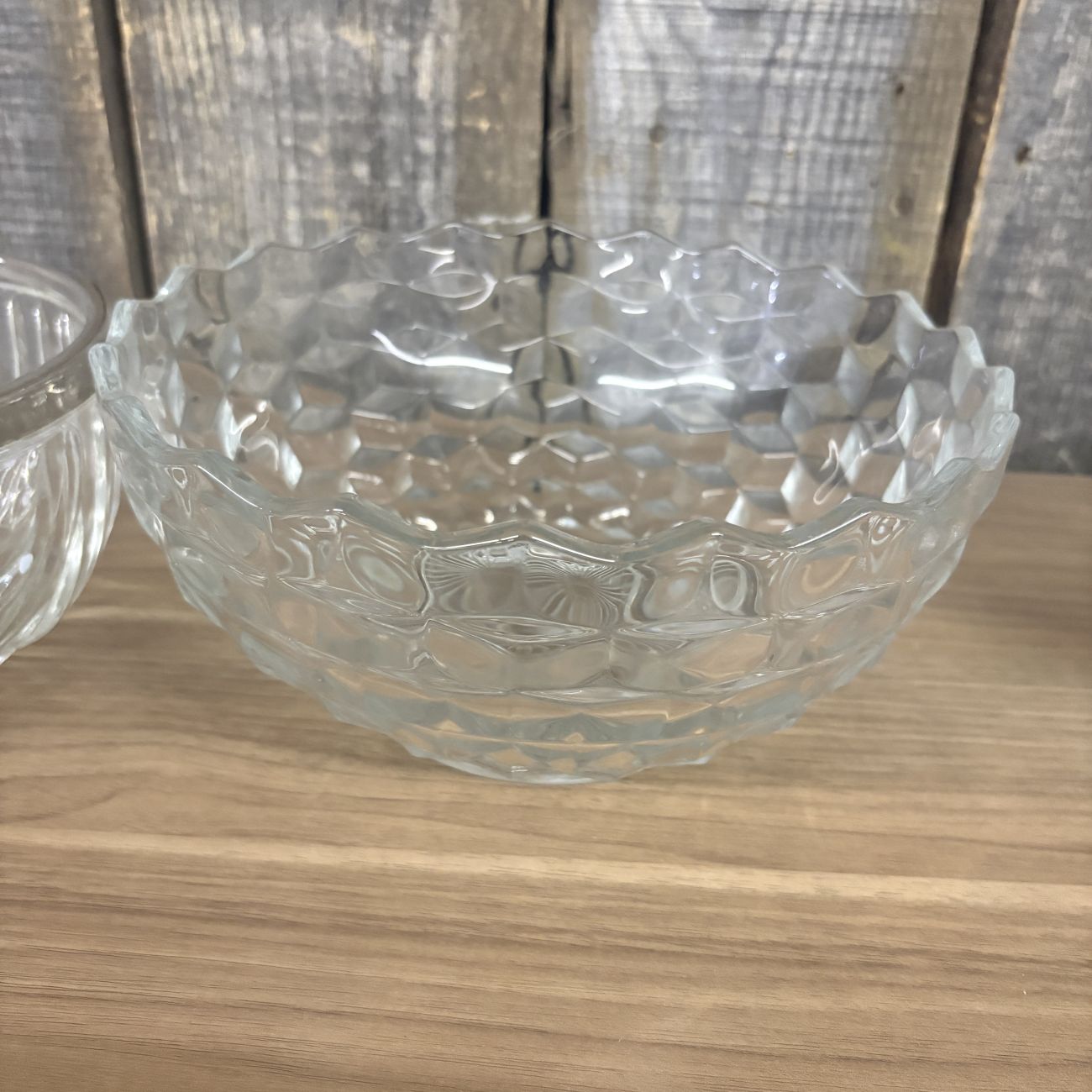 An Assortment of Clear Pressed Glass Bowls Including Hazel Atlas Williamsport Pattern