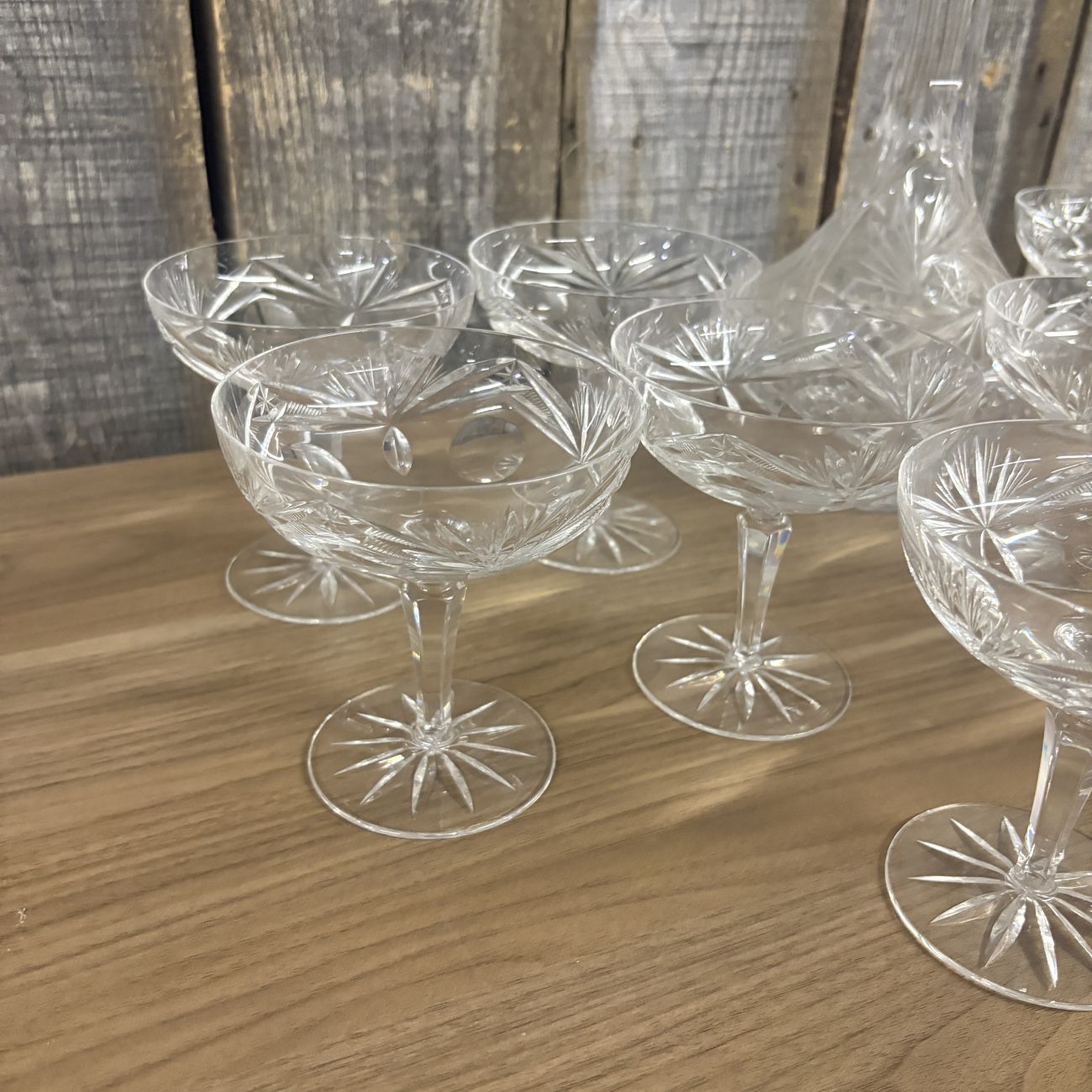 A 14-Piece Cut Crystal Beverage Service in Pinwheel Pattern