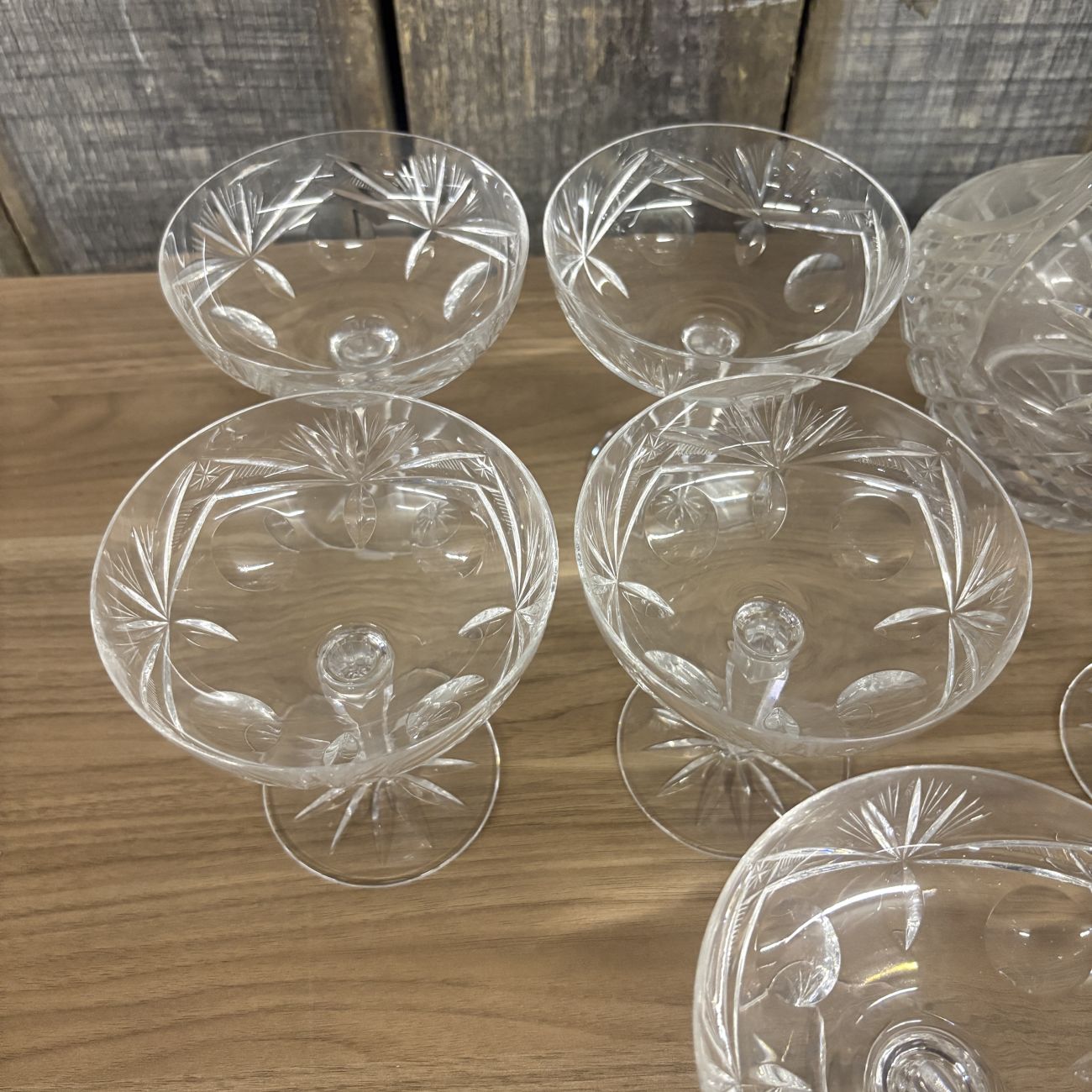 A 14-Piece Cut Crystal Beverage Service in Pinwheel Pattern