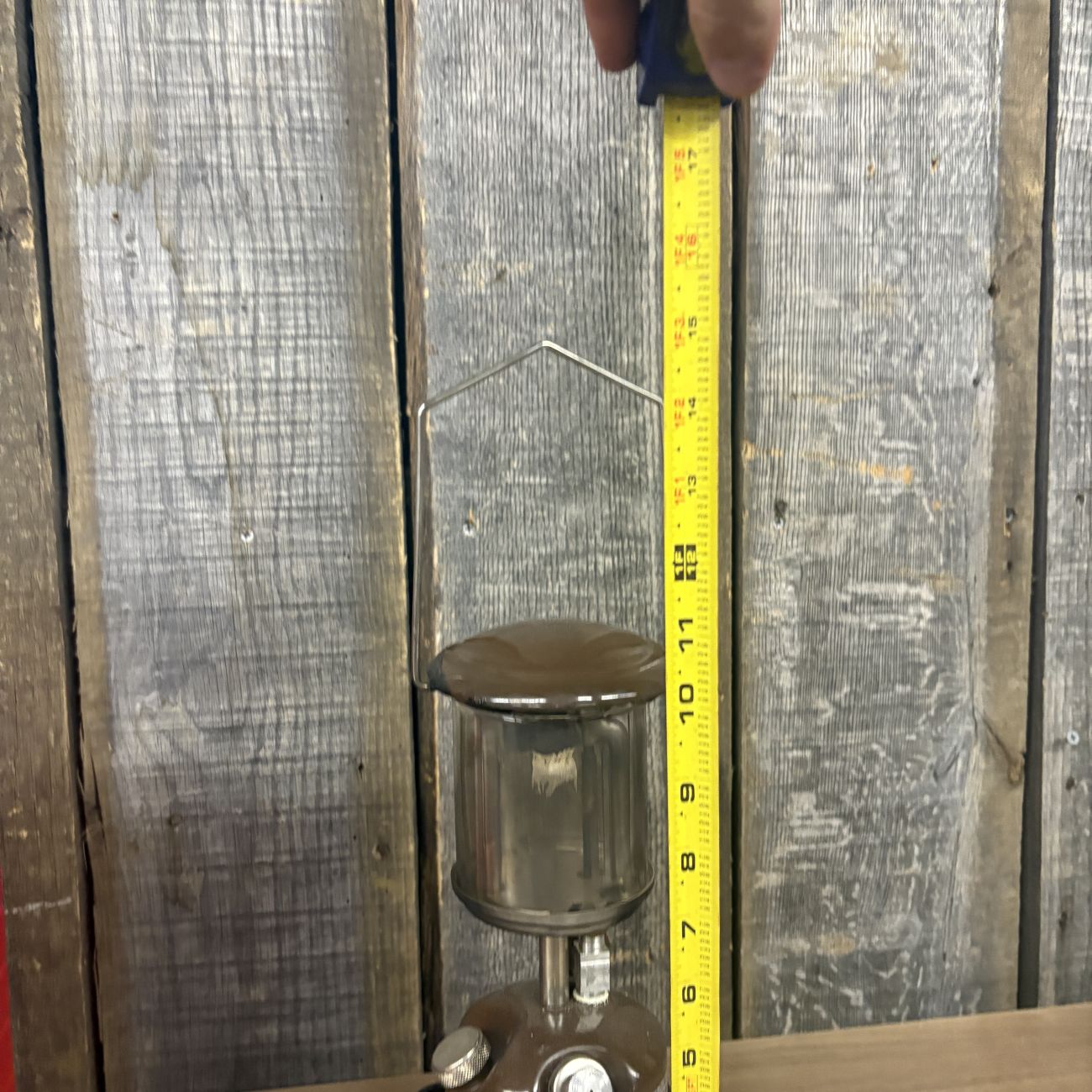 Vintage Coleman Peak 1 Model 222 Lantern with Red Carrying Case