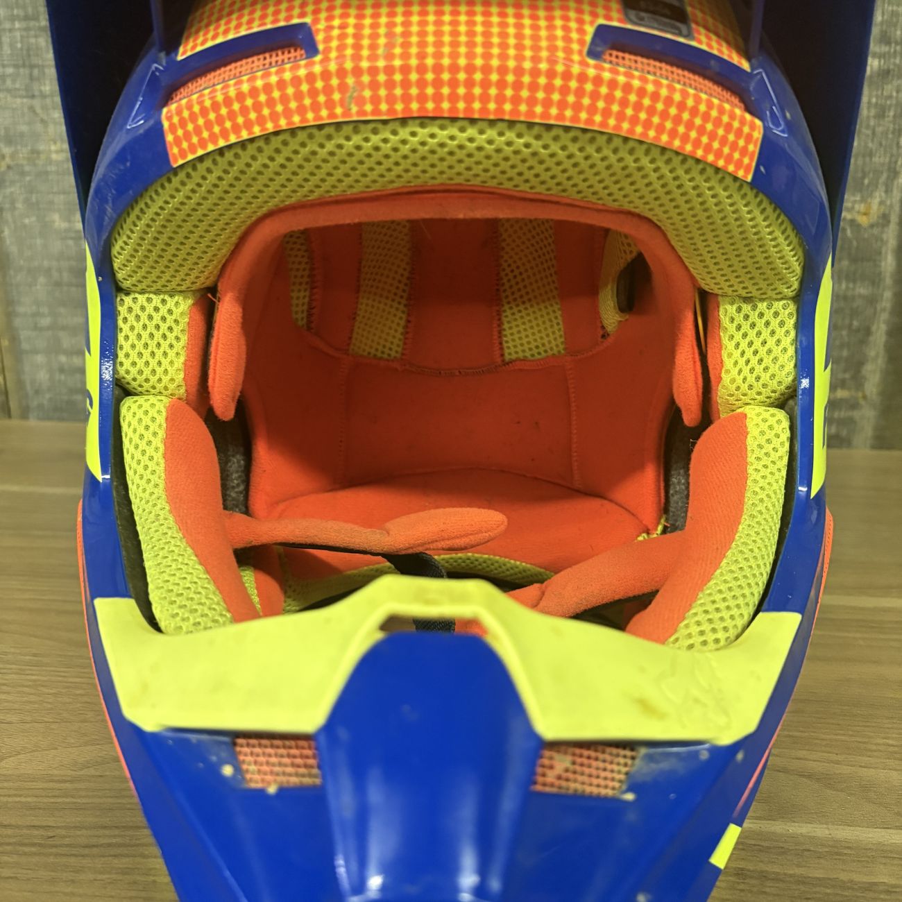 Fox Racing V1 Oktiv MIPS Motocross Helmet Size XXL Blue and Yellow
