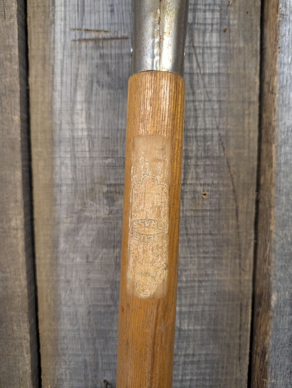 Vintage Belknap Blue Grass Rhino D-Handle Steel Scoop Shovel