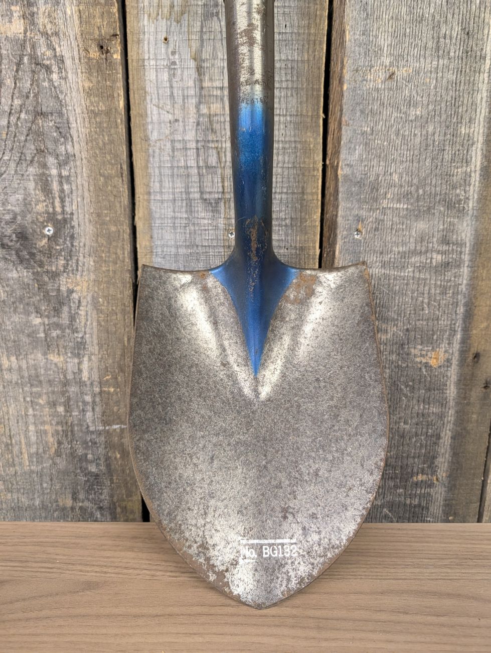 Vintage Belknap Blue Grass D-Handle Round Point Shovel No. BG132