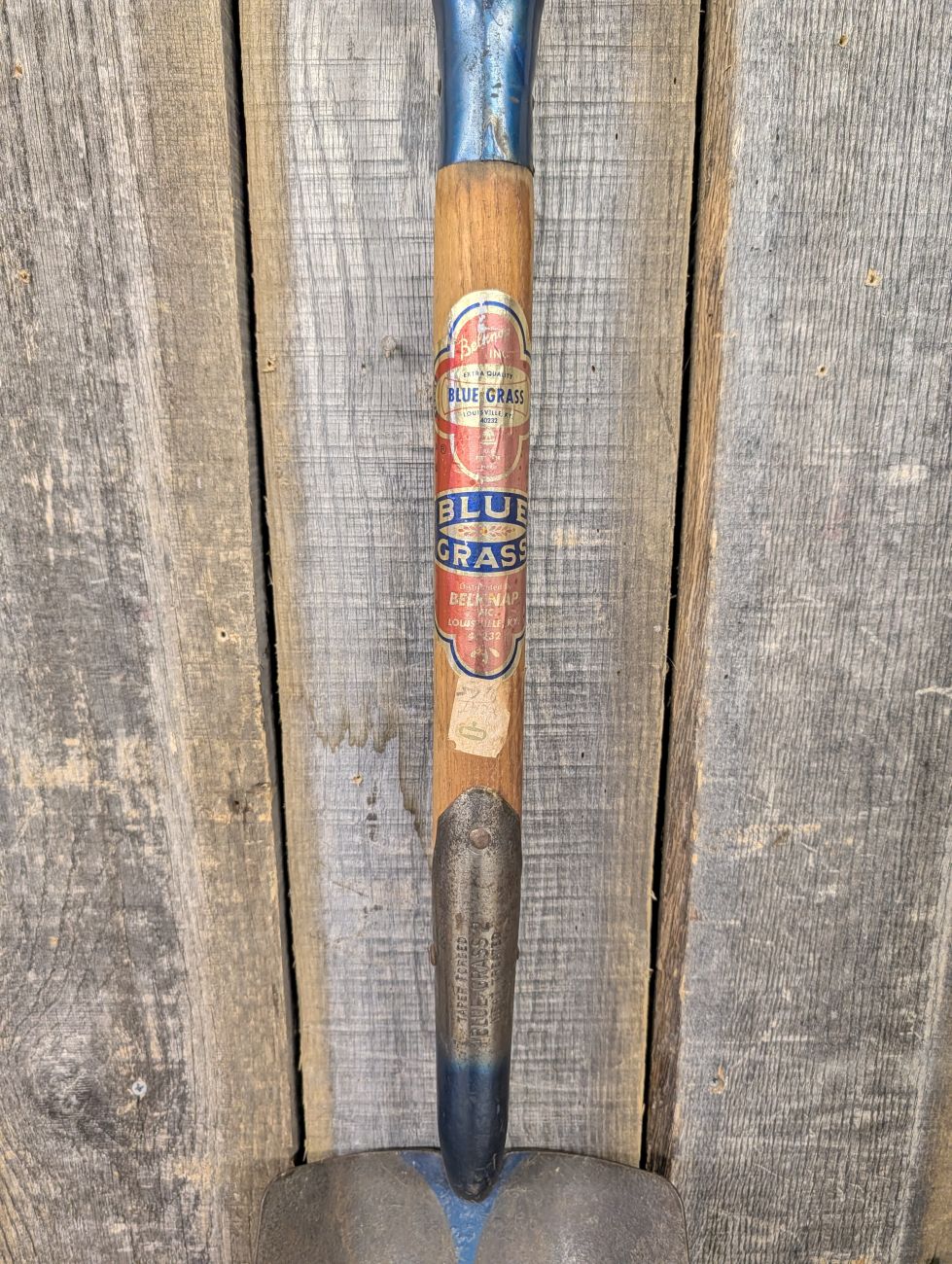 Vintage Blue Grass No. BG102 D-Handle Square Point Shovel by Belknap Inc.