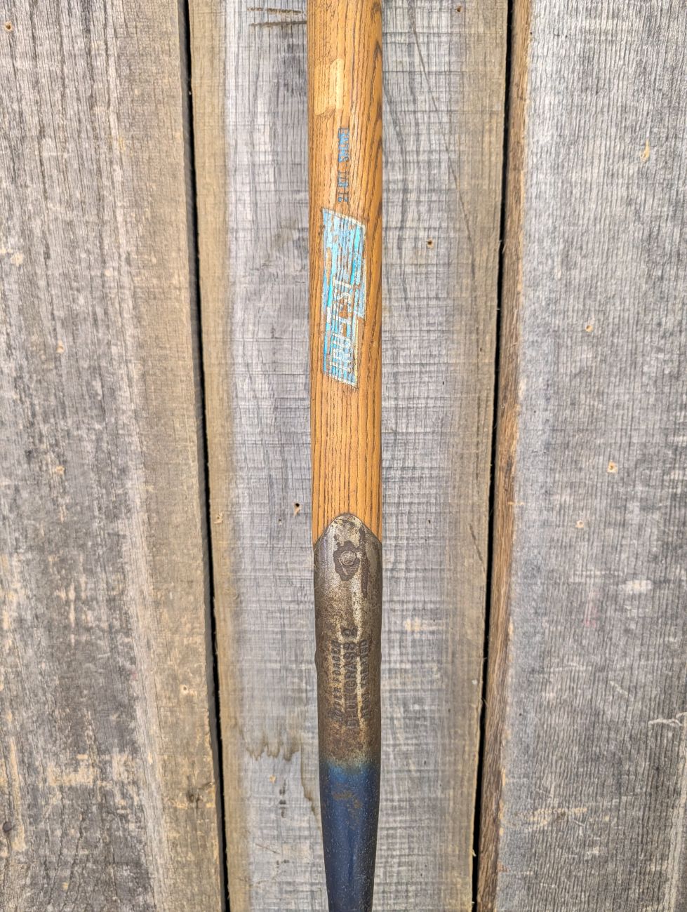 Vintage Belknap Blue Grass True Temper Taper Forged D-Handle Drain Spade