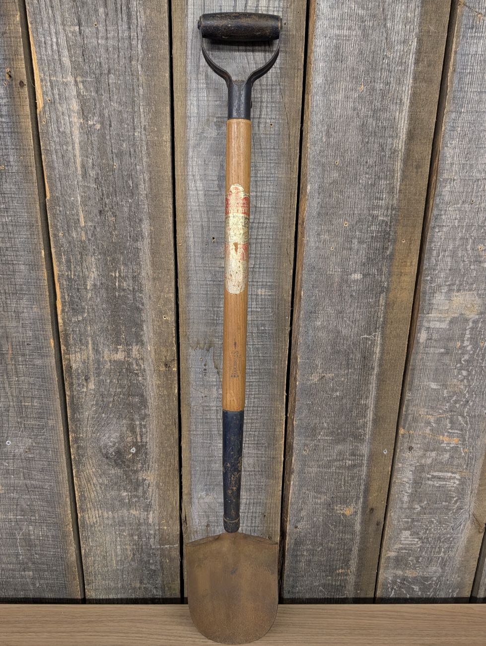 Vintage Belknap Blue Grass D-Handle Steel Digging Shovel