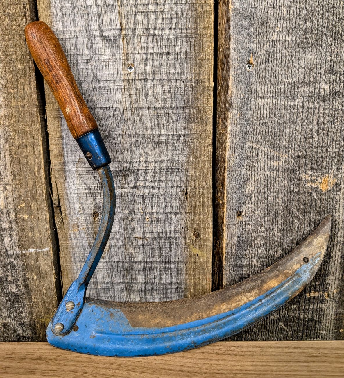 Vintage Belknap Blue Grass W06 BG10 Hand Sickle Grass Hook