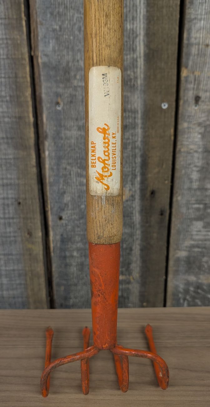 Vintage Belknap Mohawk Model W193M Long-Handled 4-Tine Garden Cultivator