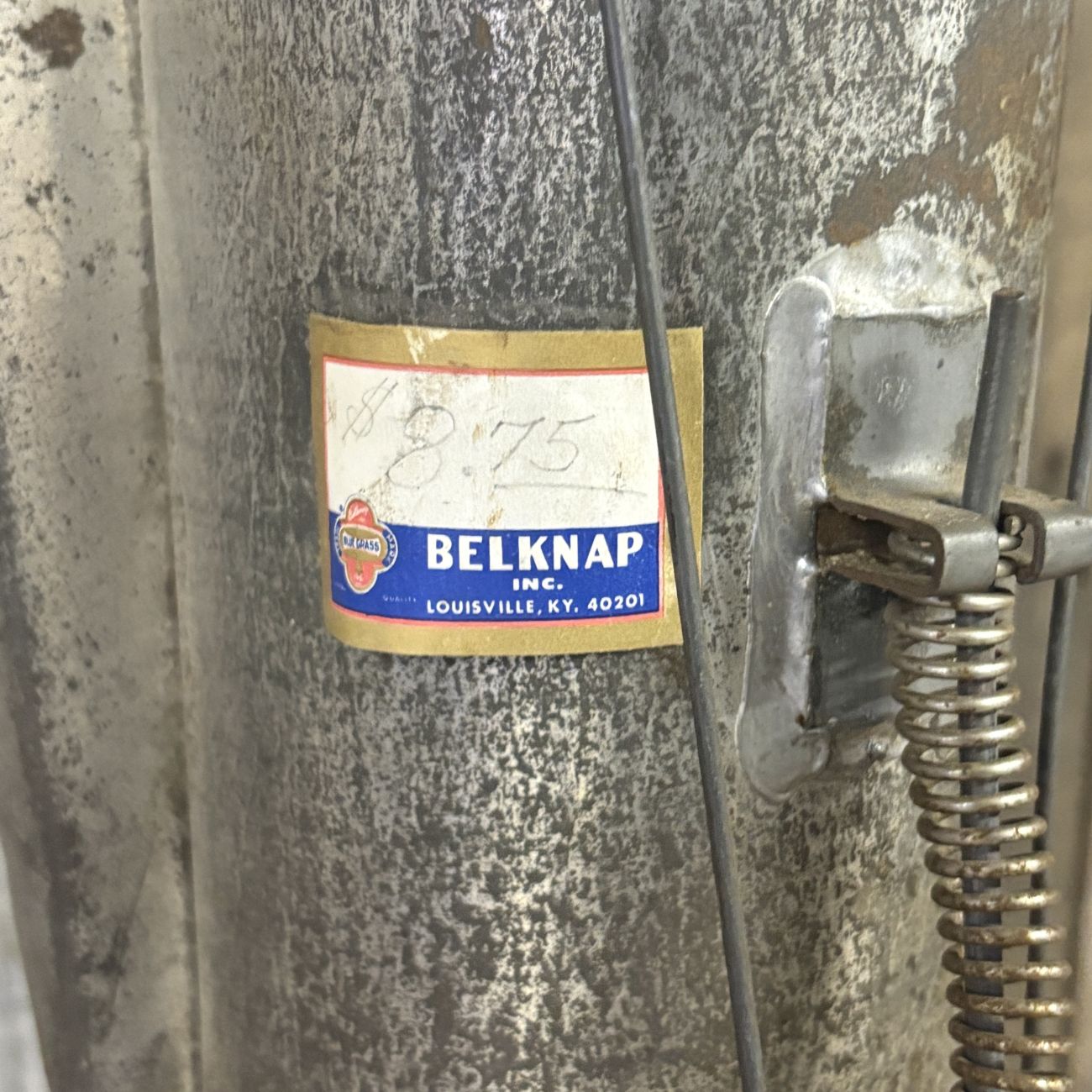 Vintage Blue Grass Belknap Inc. Galvanized Hand Seed and Fertilizer Planter