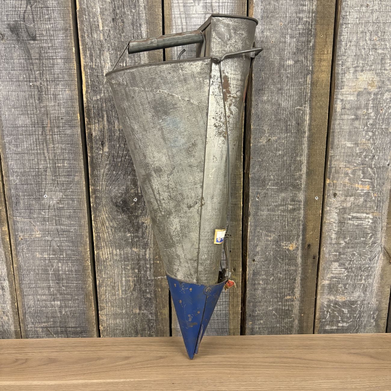 Vintage Blue Grass Belknap Inc. Galvanized Hand Seed and Fertilizer Planter