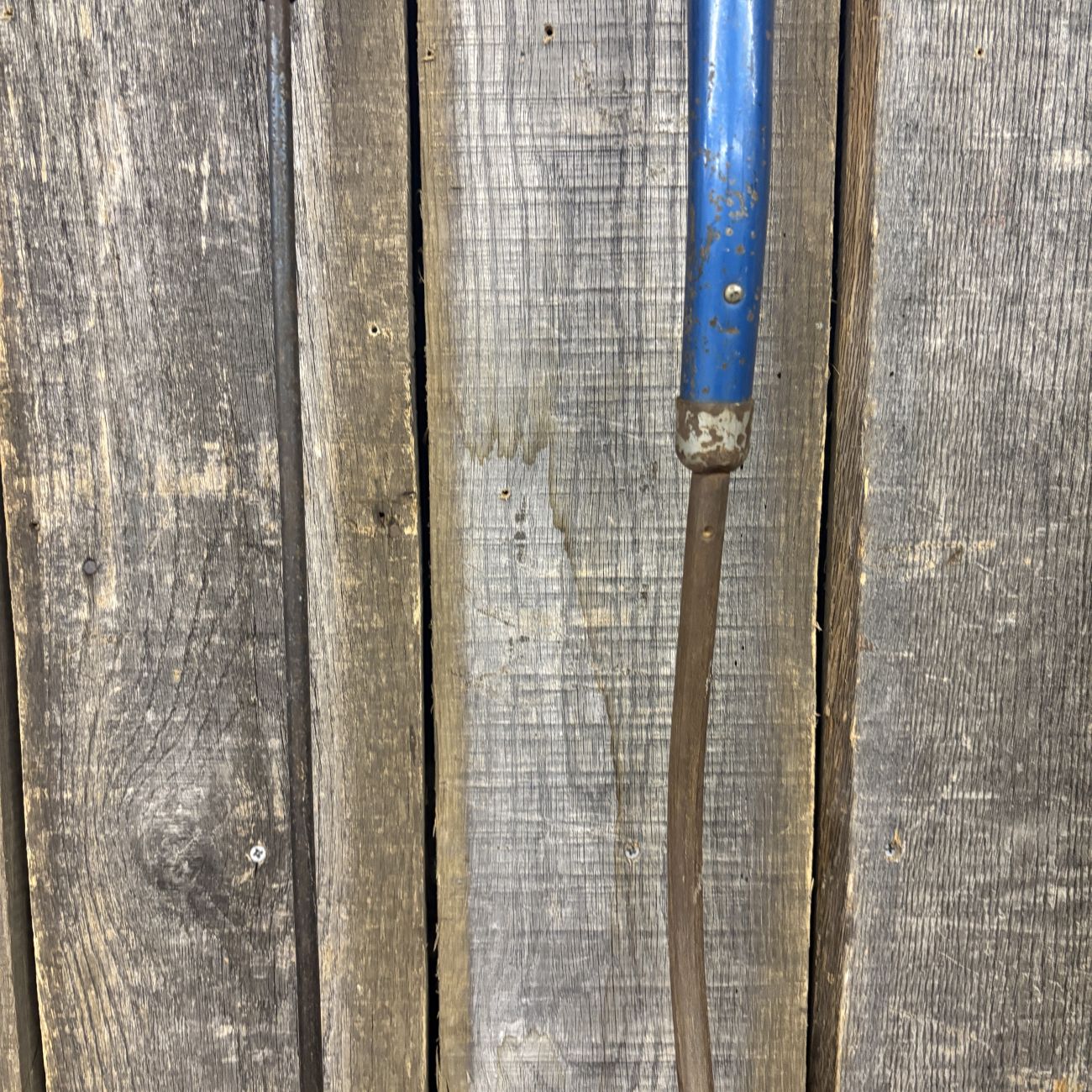 Two Antique Blue Grass Brand Agricultural Hand Tools
