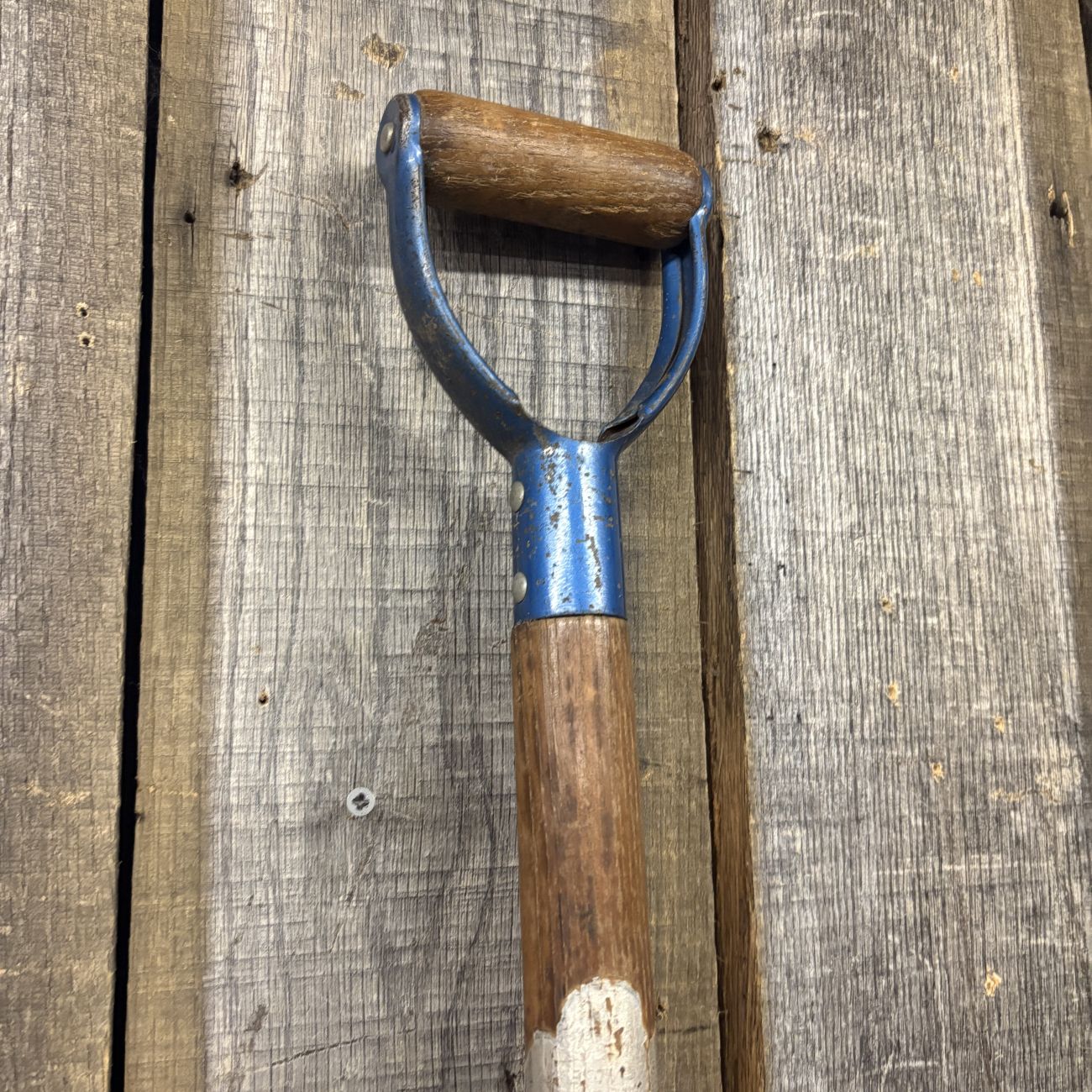 Two Antique Blue Grass Brand Agricultural Hand Tools