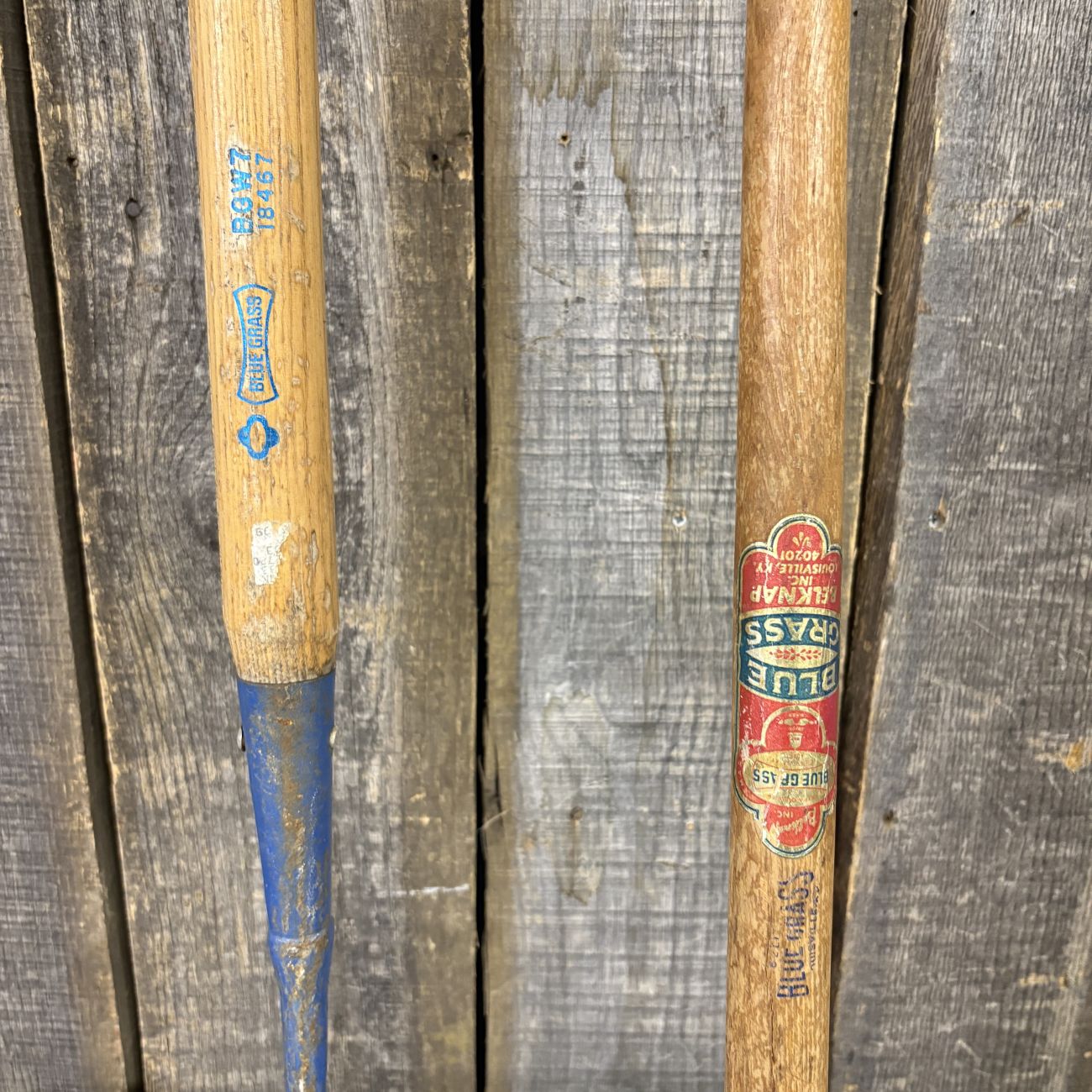 A Pair of Vintage Belknap Blue Grass Long-Handled Garden Tools