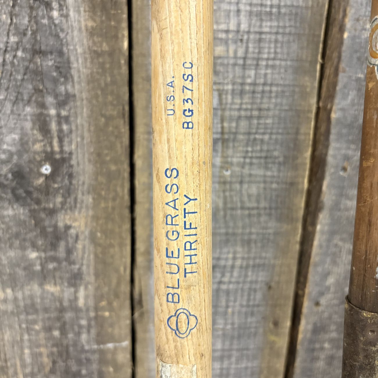 Two Vintage Belknap Blue Grass Garden Hoes