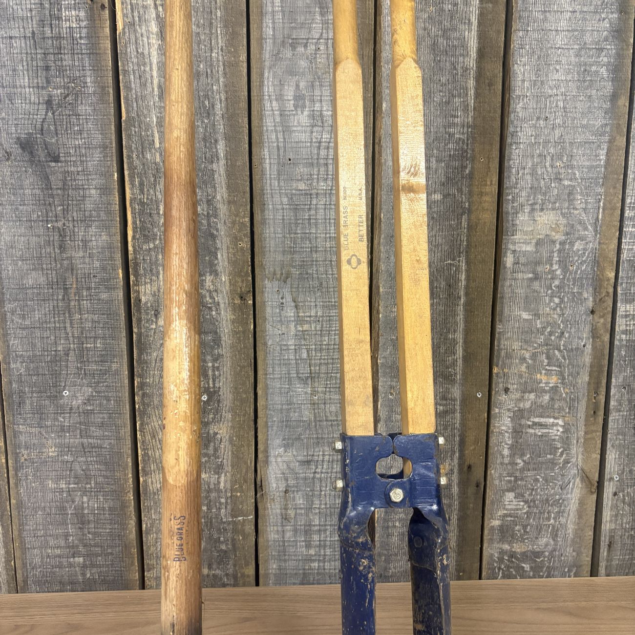 Two Vintage Blue Grass Brand Garden Tools by Belknap Hardware and Manufacturing Co.
