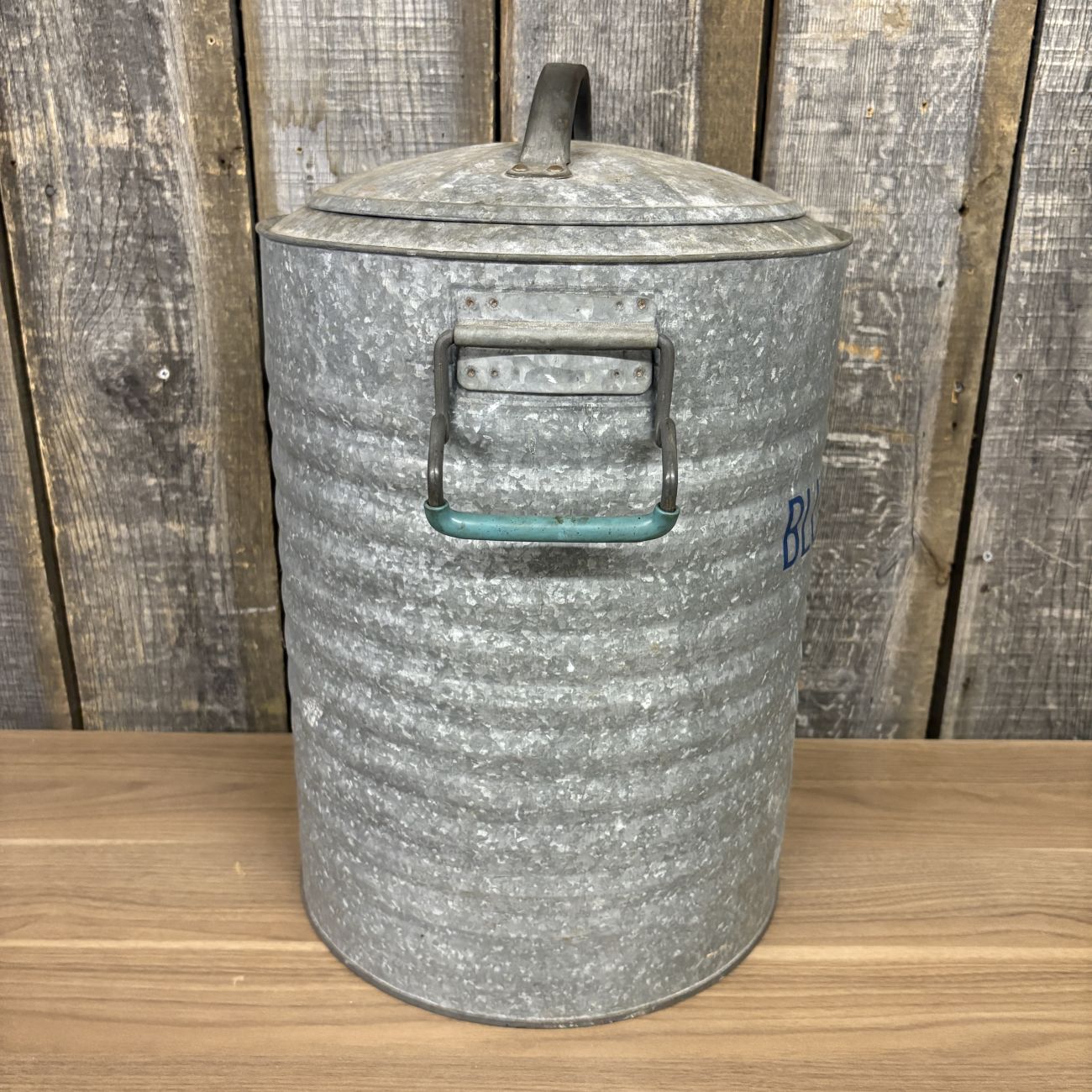 Vintage Belknap Blue Grass 5 Gallon Galvanized Metal Water Cooler