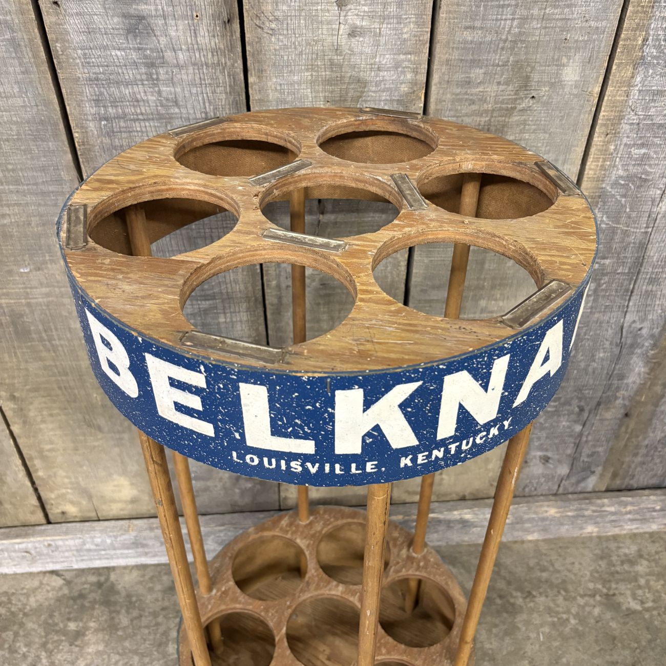 Belknap Hardware and Manufacturing Company Vintage Wooden Retail Display Rack