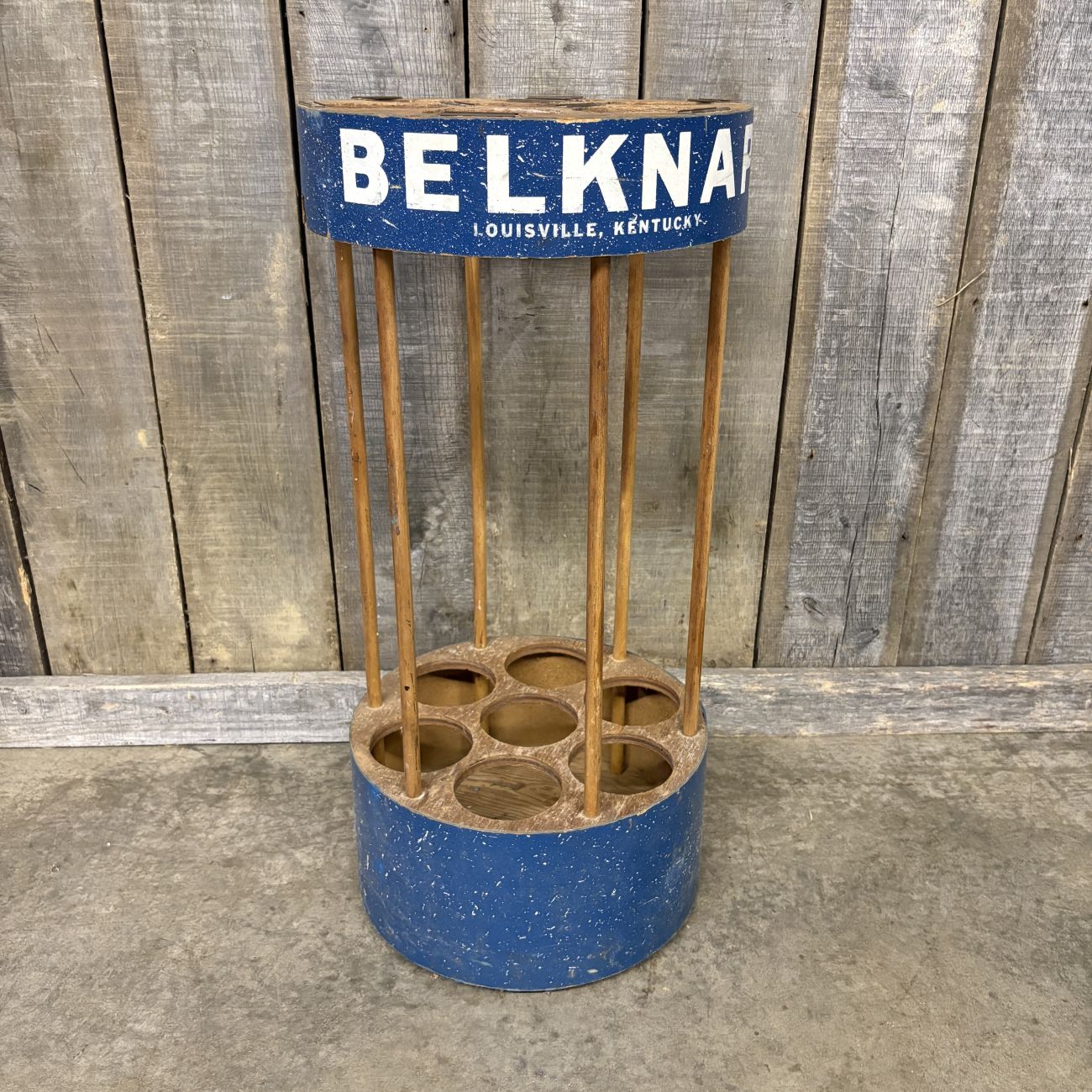 Belknap Hardware and Manufacturing Company Vintage Wooden Retail Display Rack