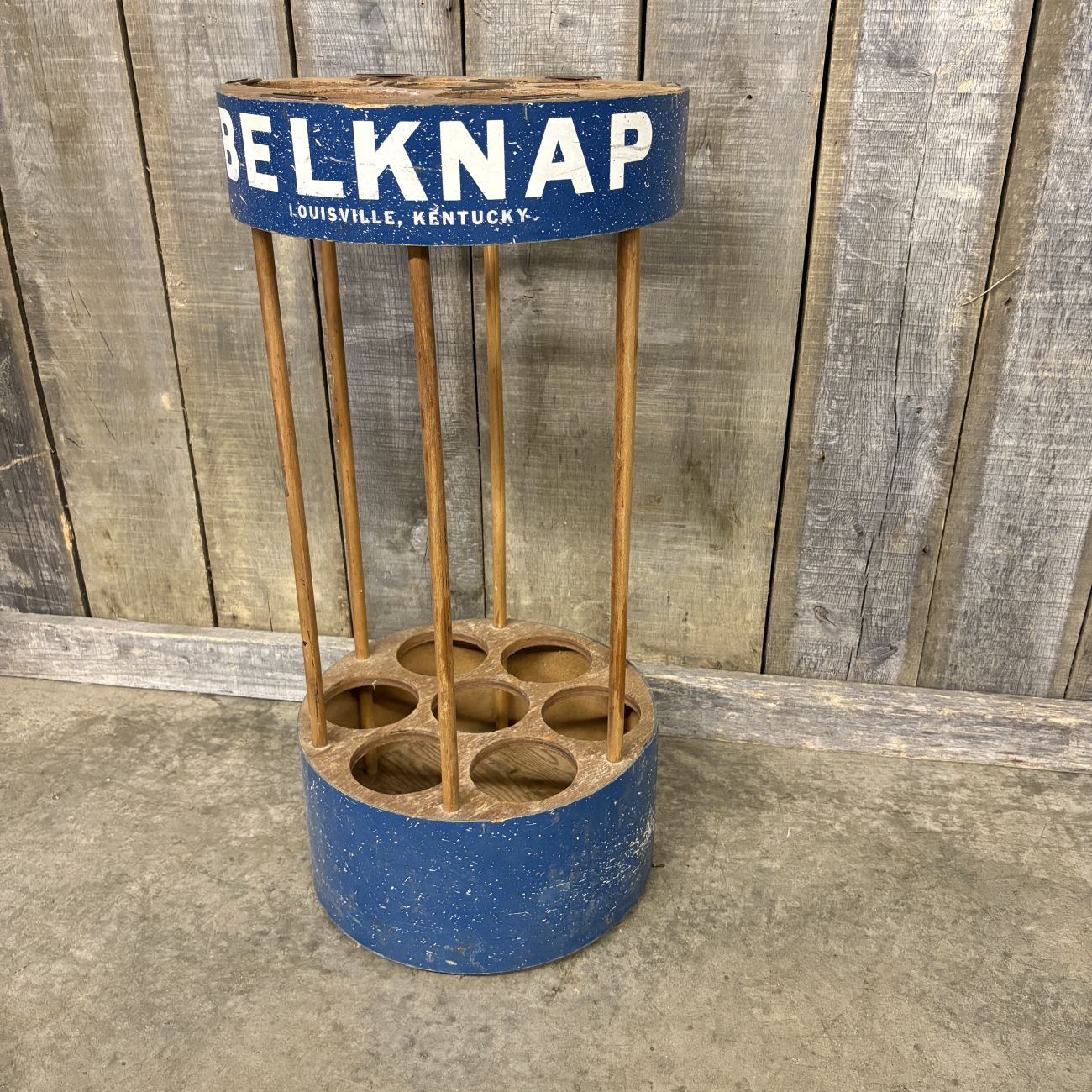 Belknap Hardware and Manufacturing Company Vintage Wooden Retail Display Rack