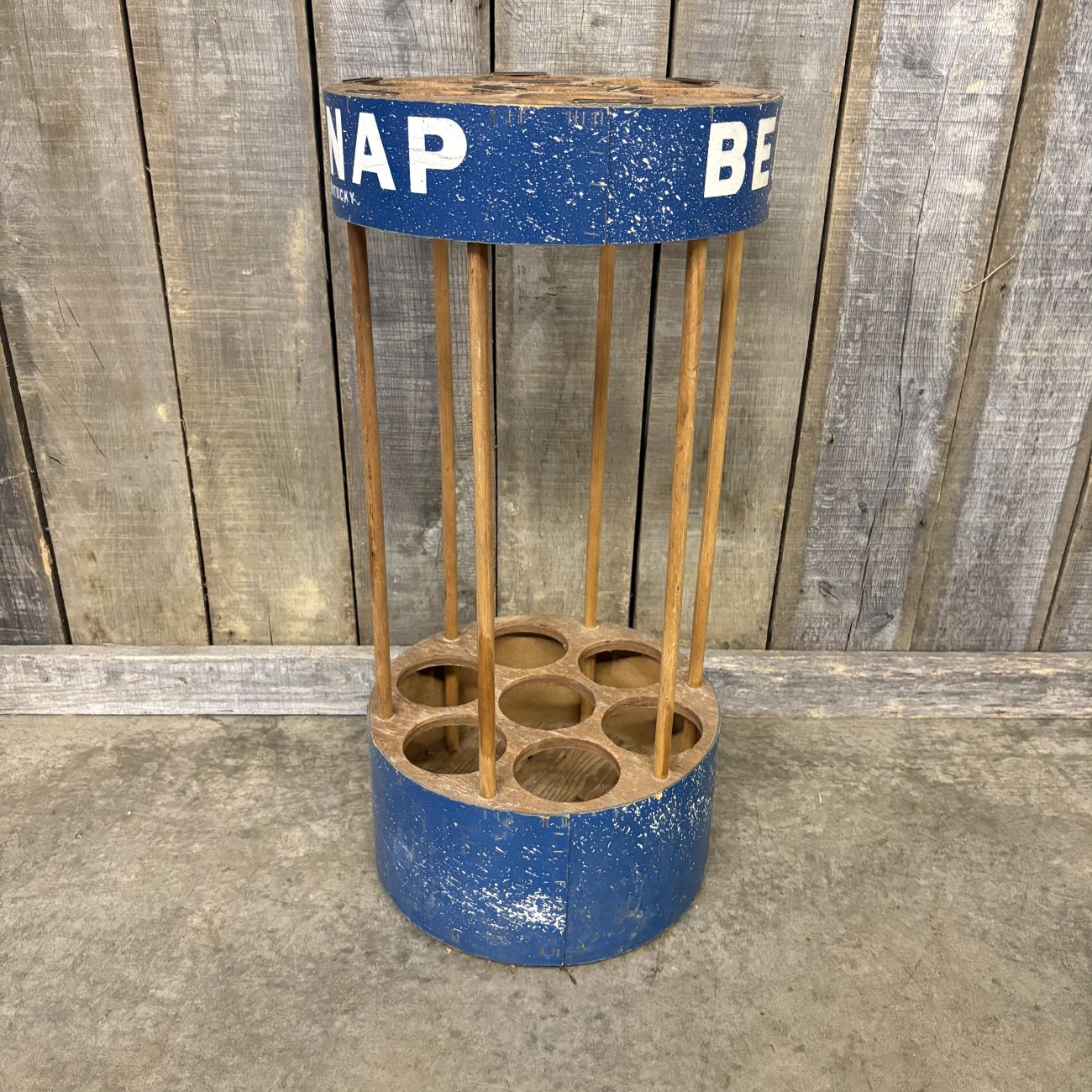 Belknap Hardware and Manufacturing Company Vintage Wooden Retail Display Rack