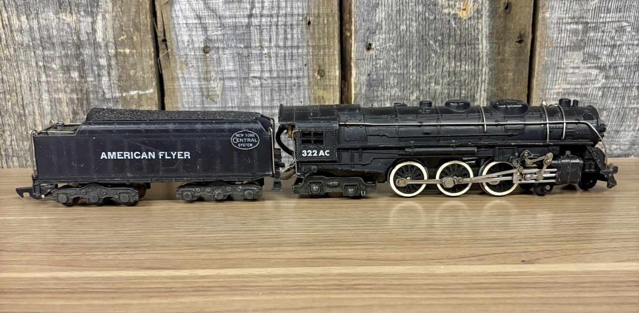 American Flyer S-Gauge New York Central 322 AC Steam Locomotive and Tender