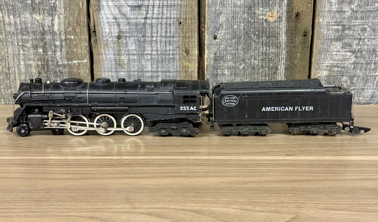 American Flyer S-Gauge New York Central 322 AC Steam Locomotive and Tender
